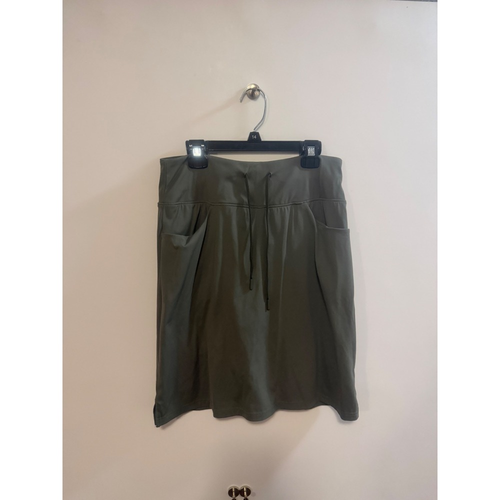 SANTINY Women Olive Green Athletic Skort Hiking Golf Tennis Skirt Size S